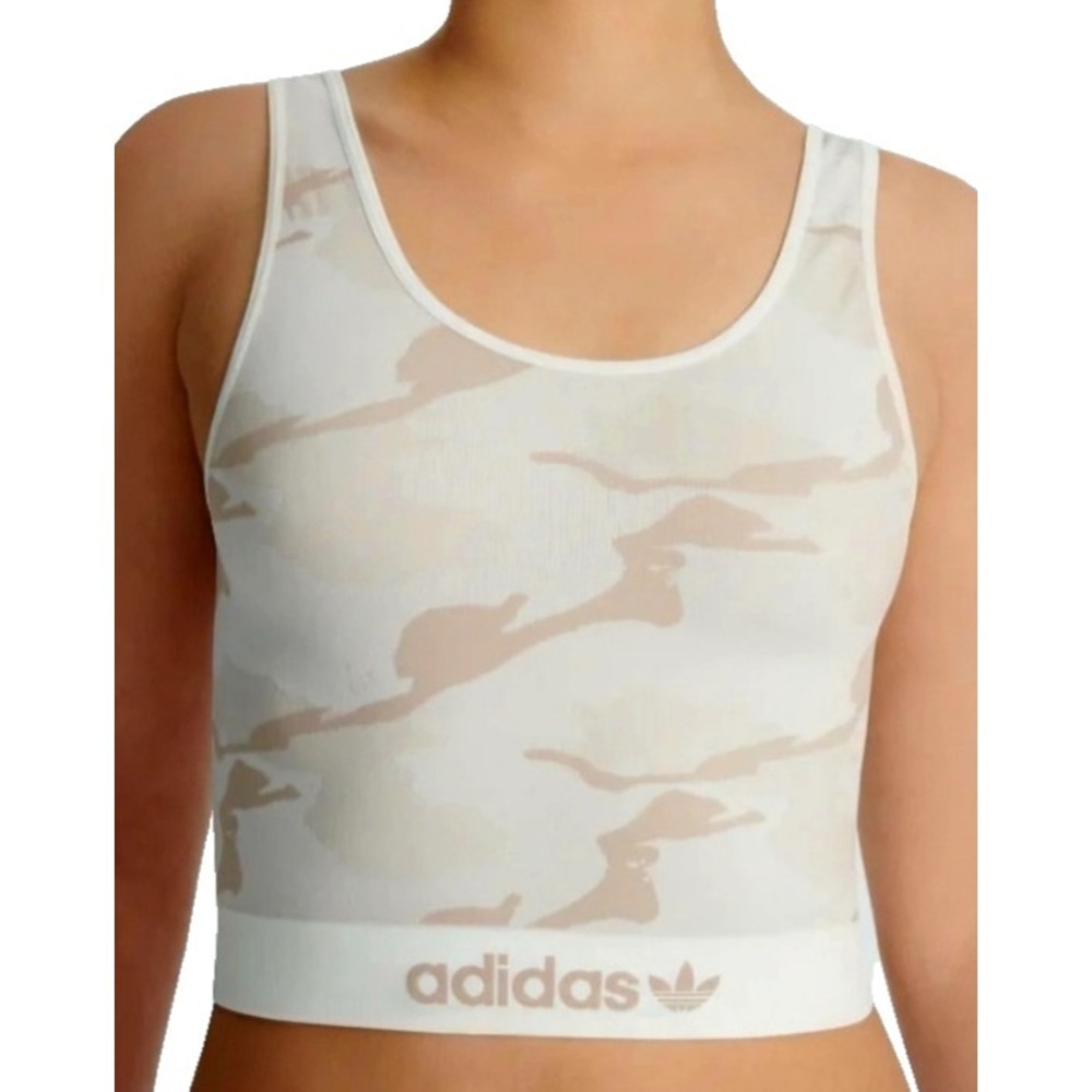 Adidas Intimates Brami Women's M Nude Camo NWT